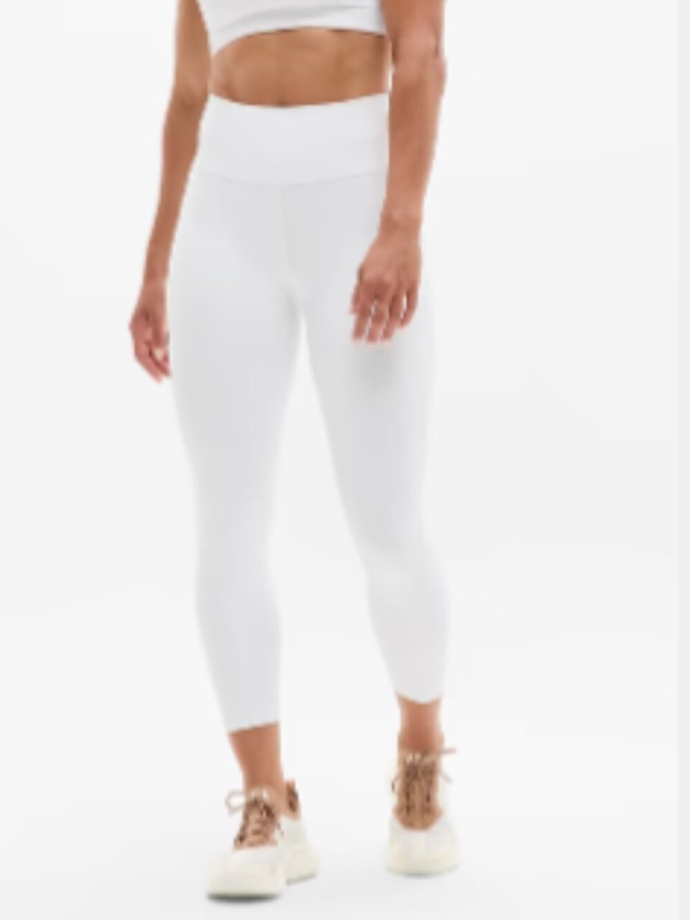 Athleta Interval Stash 7/8 Tight Leggings, Bright White - Size XXS